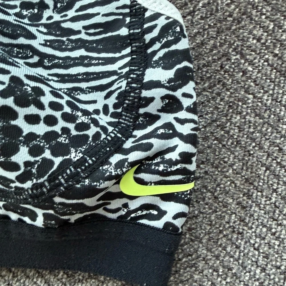 Nike Black and White Dri-FIT Sports Bra